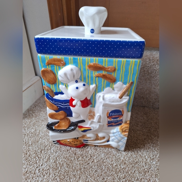 Danbury Mint The Pillsbury Doughboy Canister Largest of the Set 6x6.5x9.5 - Picture 1 of 10